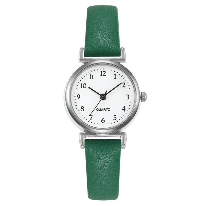 Stylish Women's Quartz Watch with Leather Strap & Digital Scale