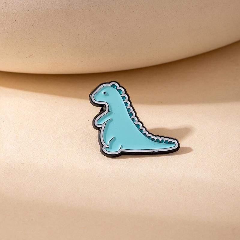 Cartoon Little Dinosaur Paint Brooch Creative Animal Alloy Badge Cute Backpack Accessories Collar Metal Accessories