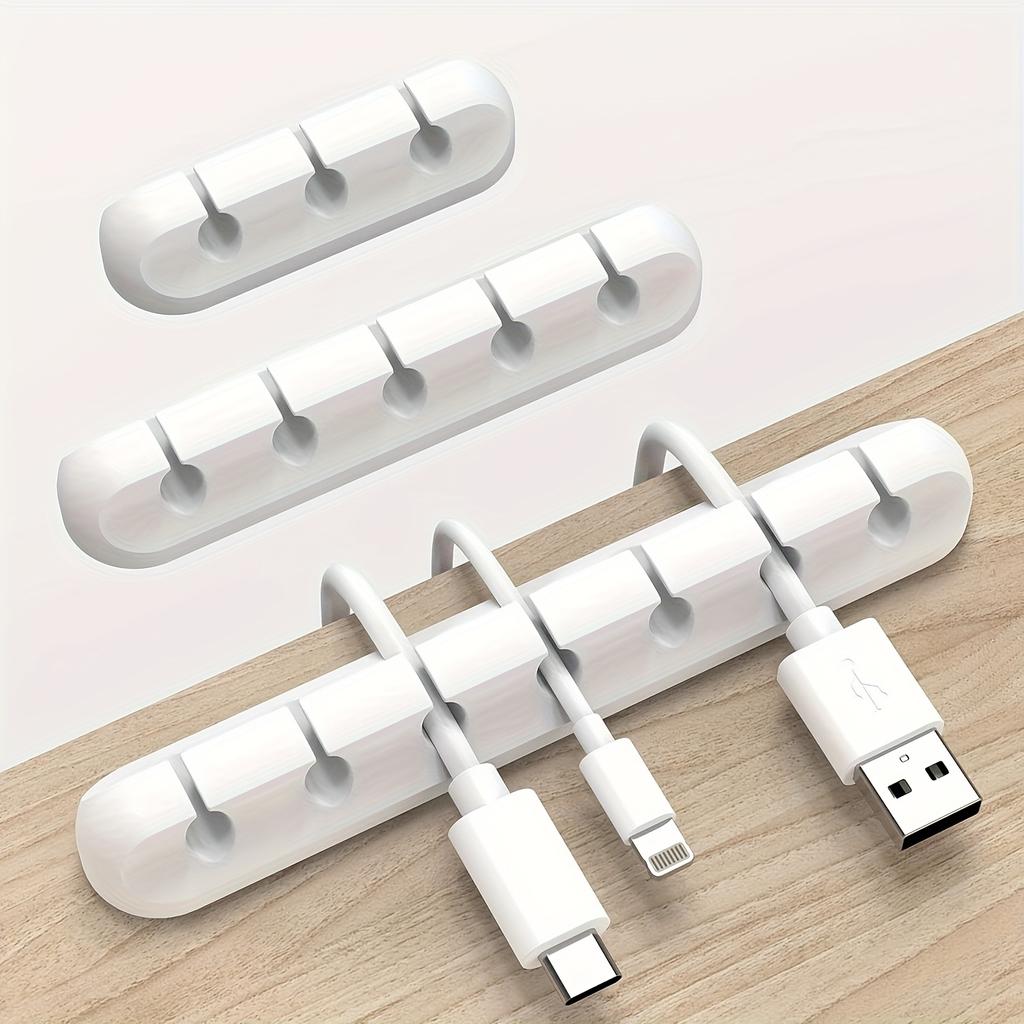 Boîte de rangement pour câbles, organiseur de câbles USB, boîte de gestion des câbles avec clips, idéale pour le bureau, la voiture, la maison et le bureau.