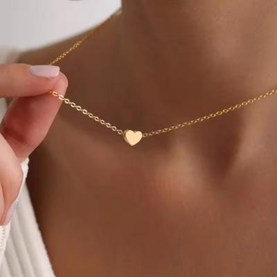 Minimalist Clavicle Necklaces for Women Tiny Heart LOVE Necklaces Dainty Fashion Jewelry Beach Summer Collares Bijoux