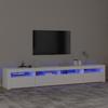 Vidaxl TV Cabinet with LED Lighting, White, 240X35X40 Cm