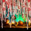 Hanging Halloween Doorway Curtains Scary Theme Bloody Handprints Curtains Bloody Gauze  Bar