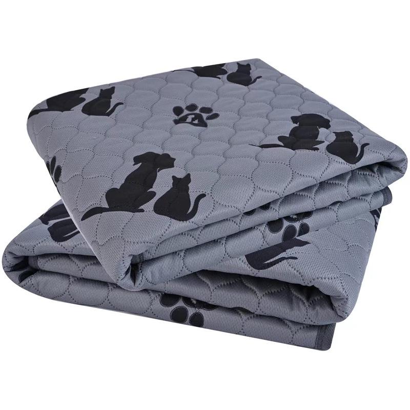 Pet Diaper Pads - Washable, Non-slip, Absorbent Sleep Pads for Dogs & Cats, All Seasons Pet Silhouette Print
