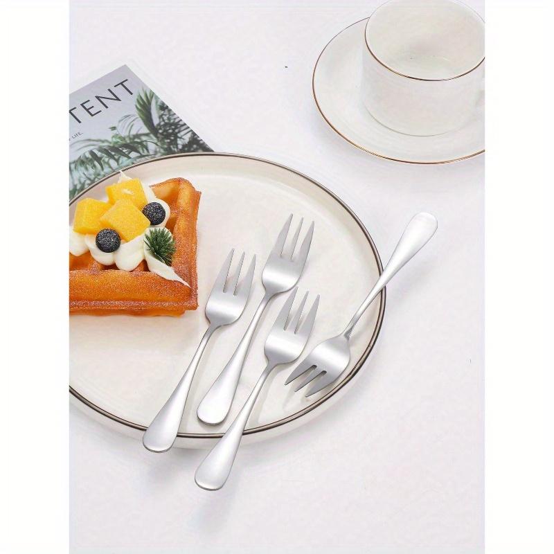 Stainless Steel Fruit Fork Set, Dessert Fork, Simple Fruit Fork, Modern Cake Fork, Decorative Salad Fork, Reusable Fruit Picks