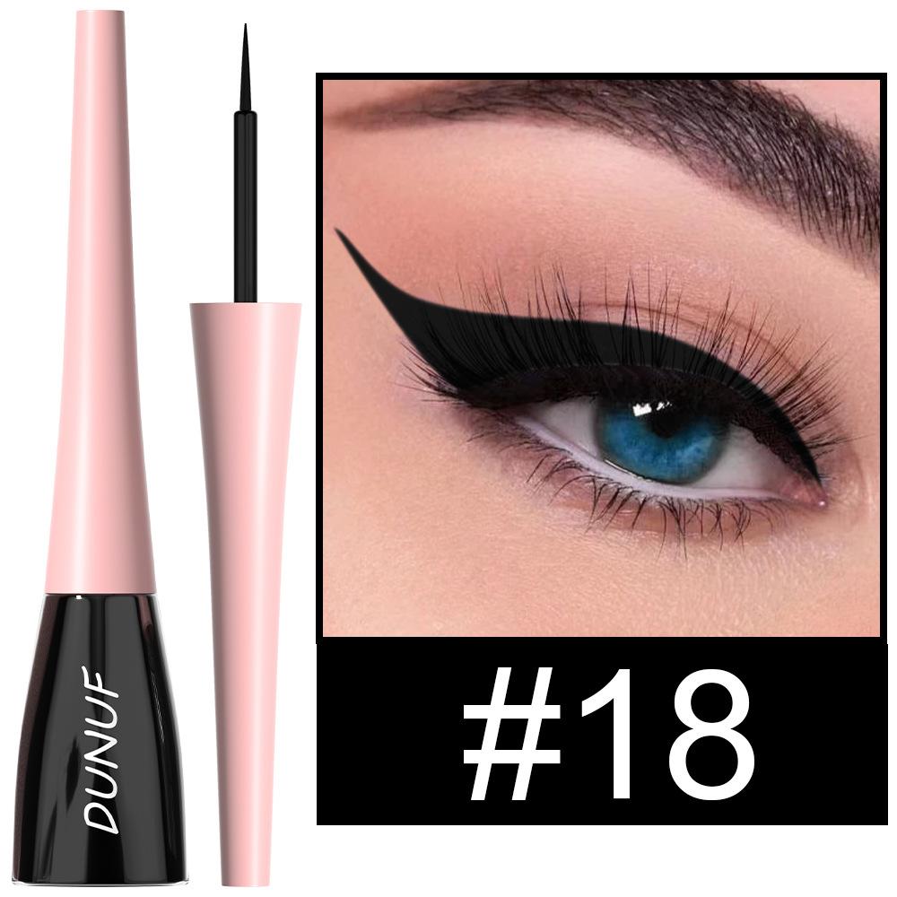 18 colori eyeliner liquido ad asciugatura rapida impermeabile eyeliner a lunga tenuta ombretto sistema di colori misti eyeliner penne per trucco occhi glamour