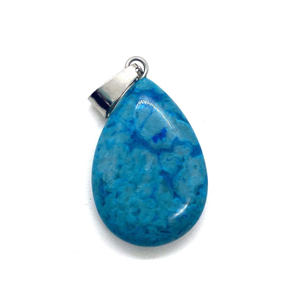 Opal Teardrop Pendant, 17x27mm Stone, Single Hole Melon Seed Buckle, DIY Necklace Jewelry Accessory
