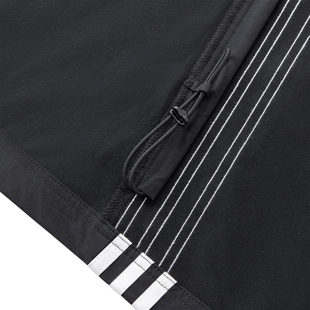 Adidas Originals TP Oversized Zip Off Loose Striped Casual Pants Unisex Pants Black KA2760