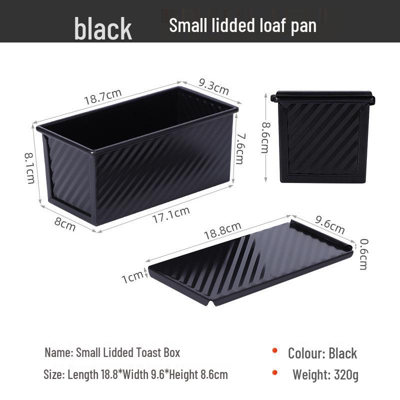 Золотая прямоугольная форма для хлеба и кекса с антипригарным покрытием (450г) с крышкой