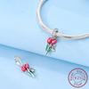 Kupferrosa Anhänger Glückskatze Kralle Herz Anhänger Passend für Original Armband DIY Hängeanhänger Feiner Schmuck