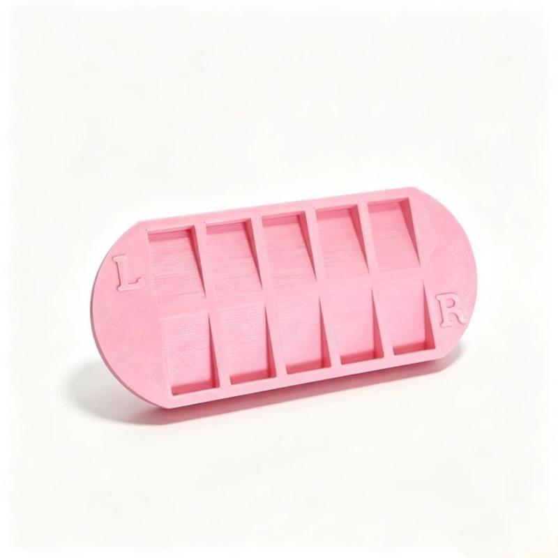 10 Grids Nail Tip Storage Tray With Lr Mark False Nail Display Organizer Reusable For Salon Home Manicure