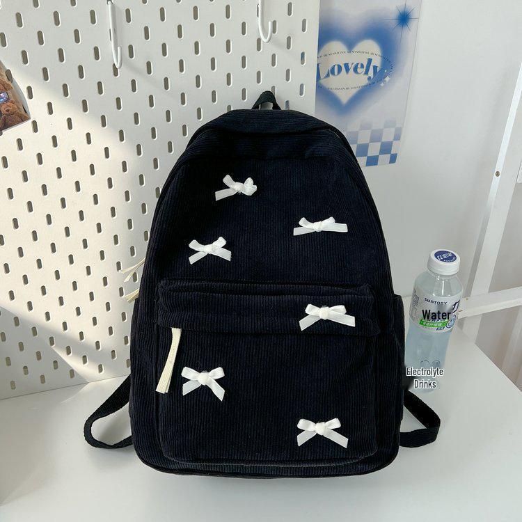 High-Value Japanese-Inspired Women s Backpack with Cute Bow Stylish for College or High School Students One Size 2109₽