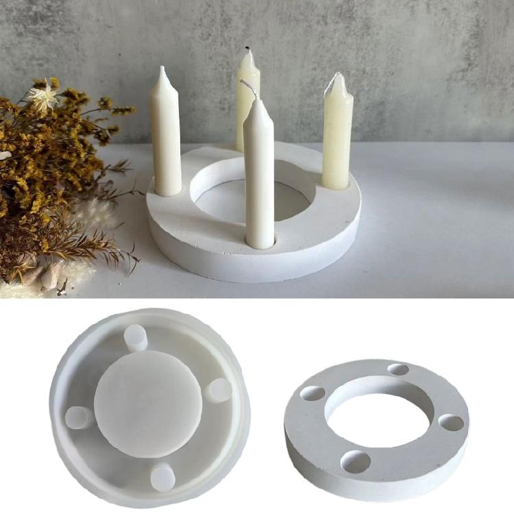 Candle Base Epoxy Moulds Personalized Candle Holder Molds Silica Gels Ornament