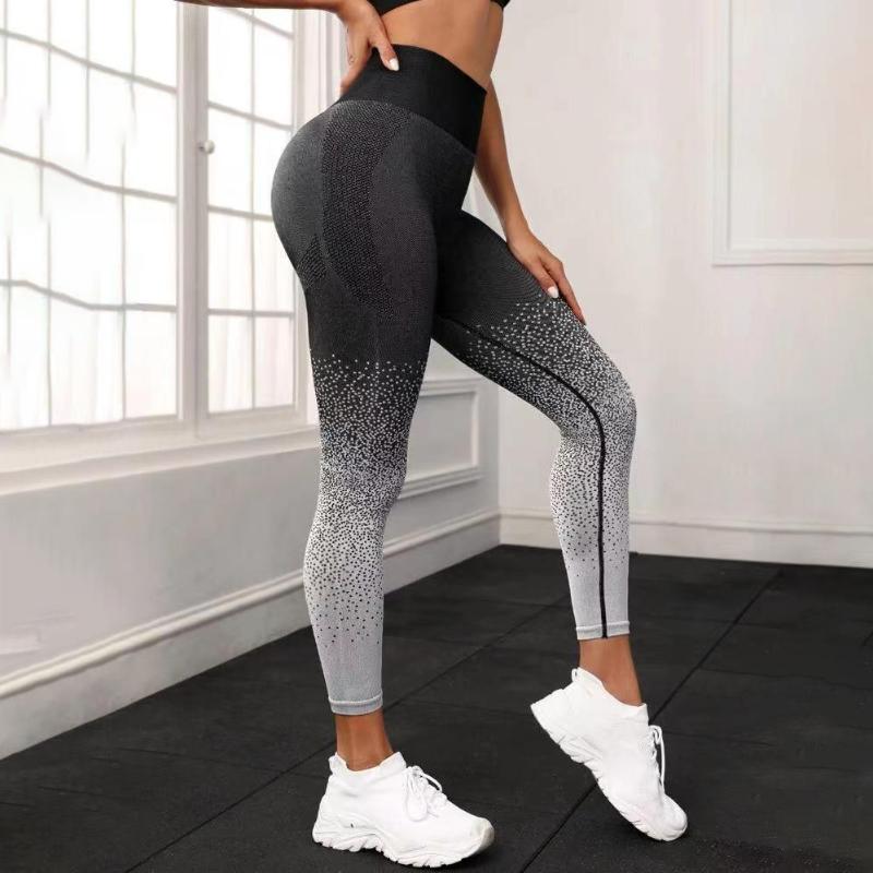 

Бесшовные штаны для йоги Nessaj Tie Dye Штаны для занятий спортом Спортивные штаны для упражнений с высокой талией и подъемом бедер Quick Dry Running Sports Pants