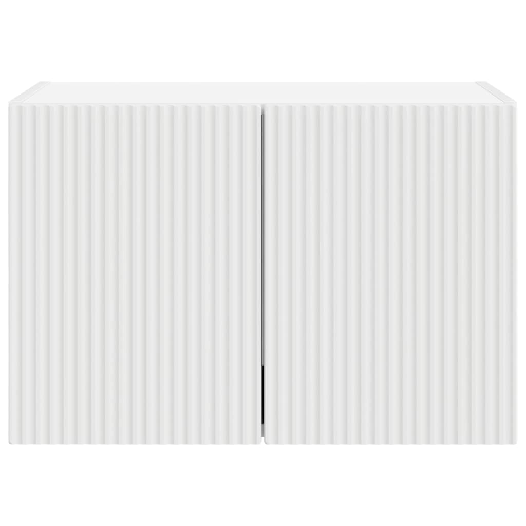 Wall Mounted TV Cabinet White 59.5 X 31 X 40 Cm Particleboard