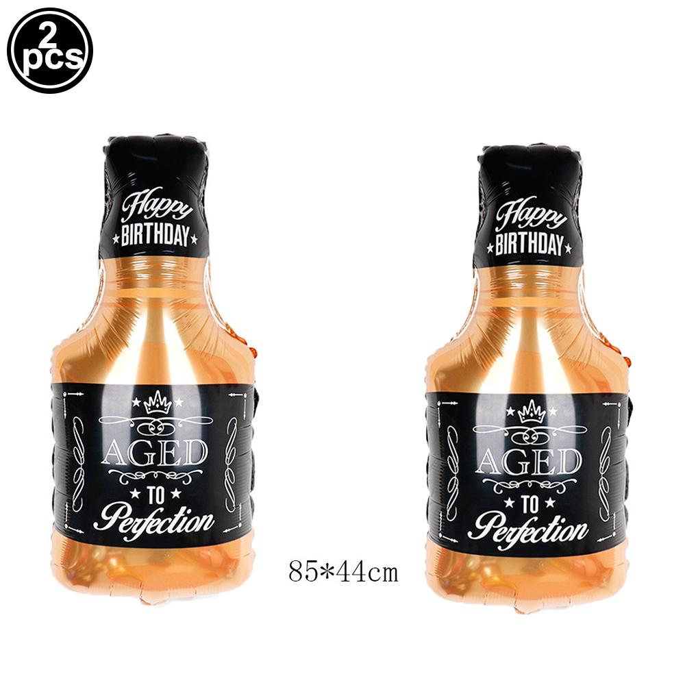 Whiskey Party Decor Whiskey Beer Bottle Glass Cup Balloon Banner Whiskey Honeycomb Table Decor Men Women Birthday Party Supplies