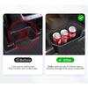For Tesla Model Y Juniper TPE Rear Center Console Storage Box Organizer Box with Cover Trash Can Under Seat Car Accessories