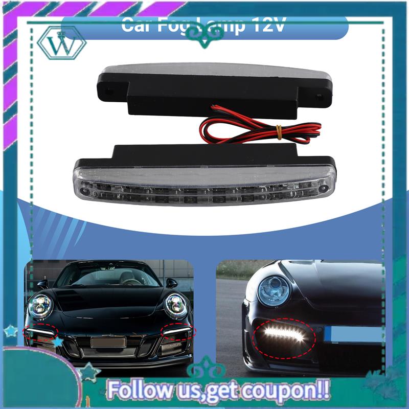 AA92-Newest 2Pcs High Quality Super White 8 LED Daytime Running Lights 12V DC Headlight Universal Parking Lamp 12V White lights