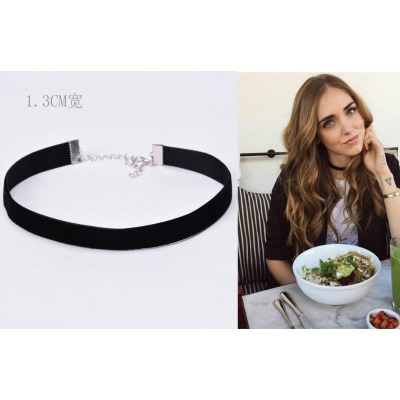 Women S Minimalist Vintage Black Velvet Choker Necklace Geometric Collarbone Chain