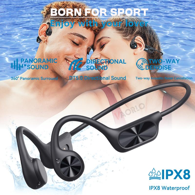 Original Bone Conduction Wireless Headphones Bluetooth 5.4 32GB MP3 Player IPX8 Waterproof Swimming Sports HIFI Music Headsets