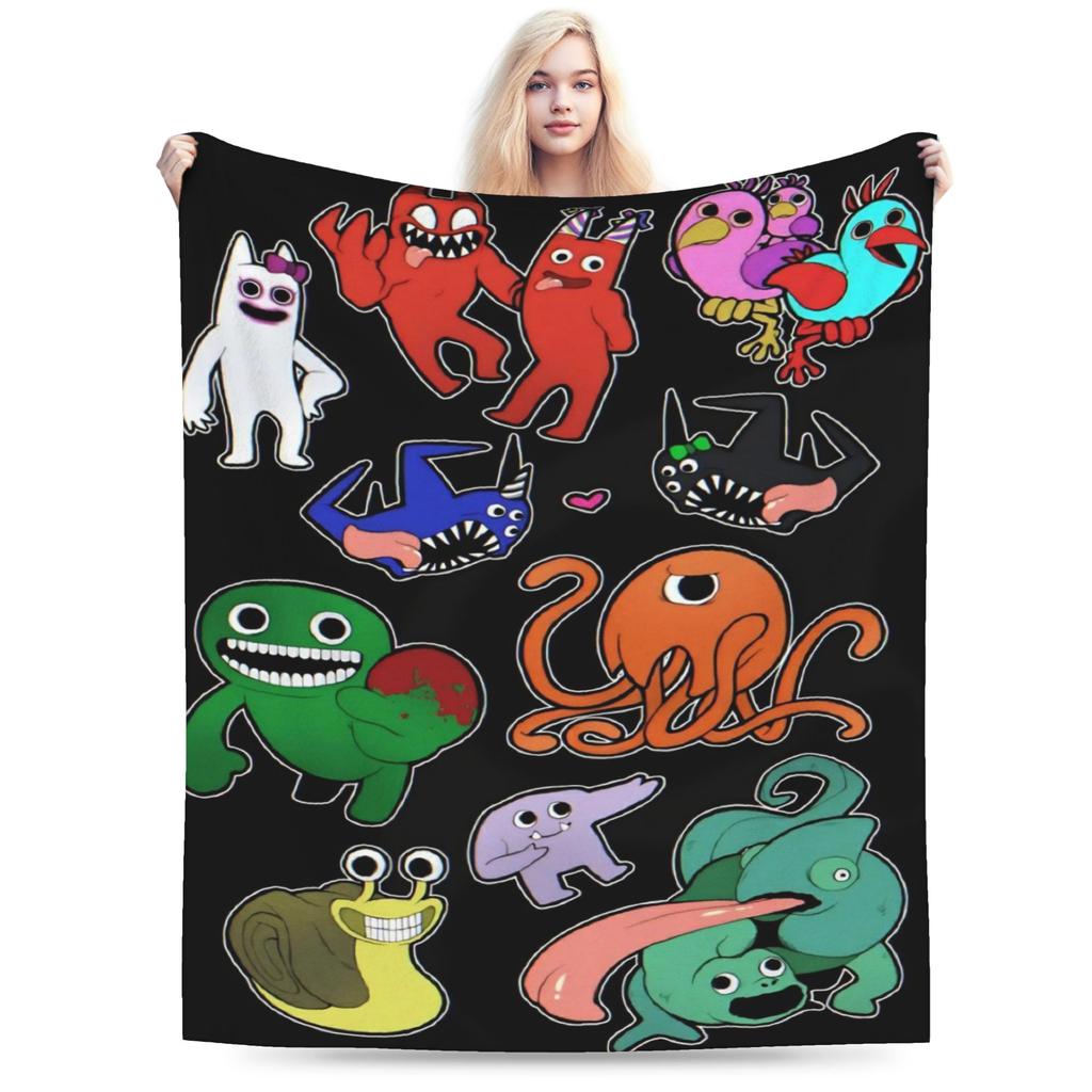 Bittergiggle Garten Of Banban Blanket Gaming Flannel Throw Blanket Summer Air Conditioning Printed Soft Warm Bedspreads