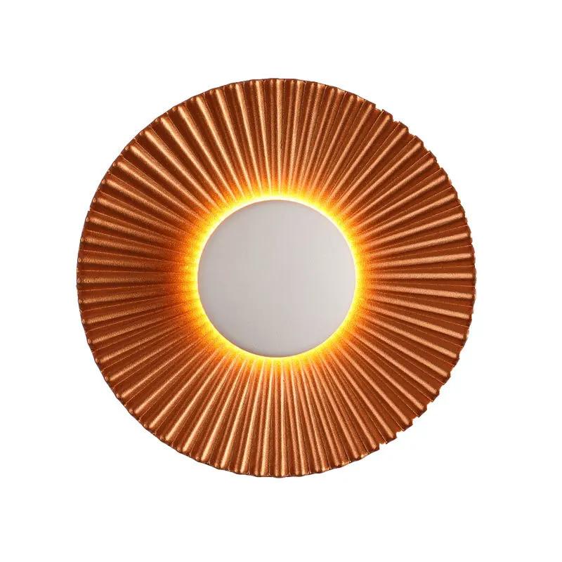 Creative Modern LED Wall Lamp Sconces Disc-shaped Metal Hotel Restaurant Bedroom Corridor Decoration Wall Light Indoor Lighting