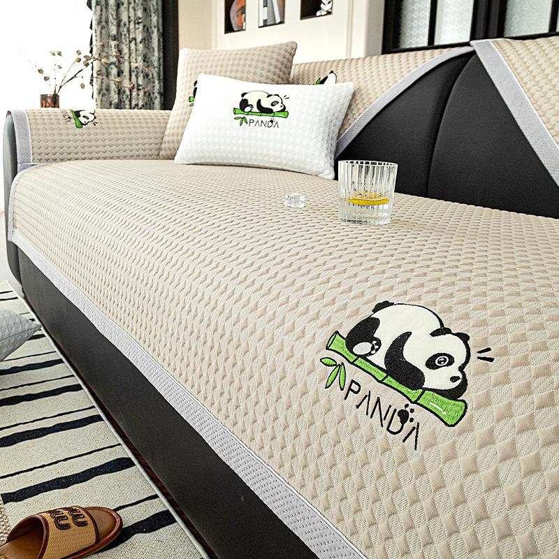 Summer Ice Bean Sofa Cushion New Refreshing Mat Cushion Advanced Cool Bean Leather Sofa Cover Cool Cushion
