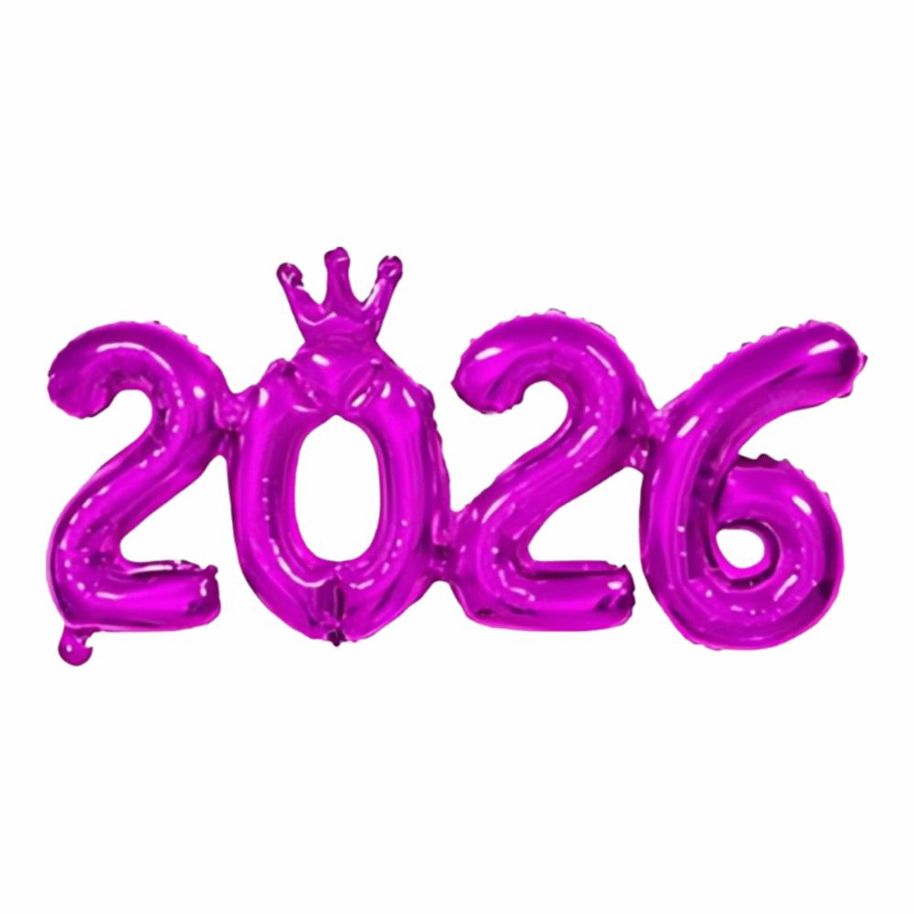 Crown 2026 Number Foil Balloons New Year Navidad 2026 Eve Party Decoration Party Supplies 16in Christmas Decorations Photo Prop