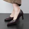 Elegante Damen High Heels Schuhe Luxusmarke Lederschuhe 2026 Frühling Damen Sexy Flache Pumps Kleid Party Schuhe Mujer Zapatos