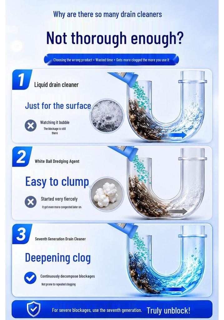 Ping An Datong Pipe Cleaner & Deodorizer for Kitchen, Toilet & Floor Drains