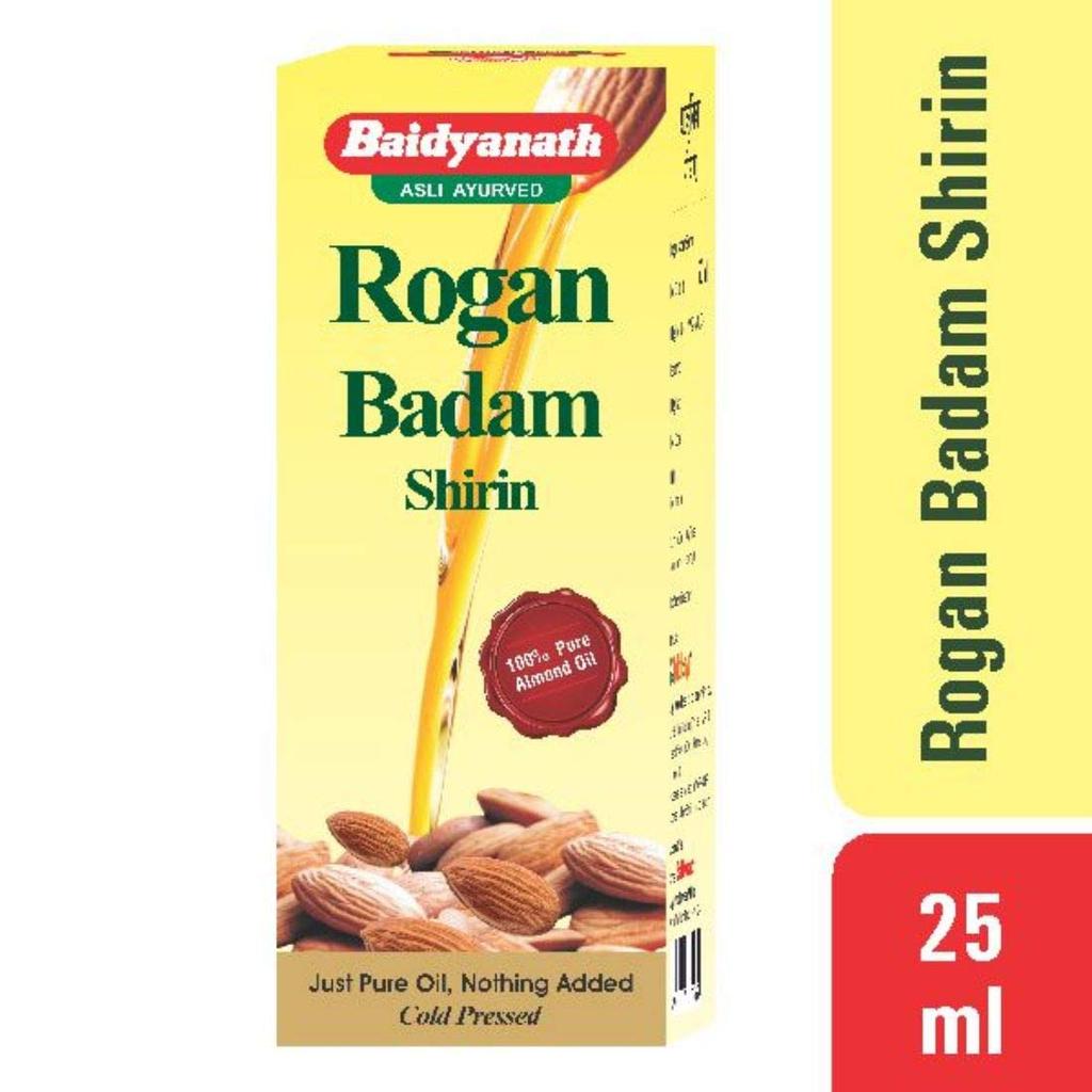 Baidyanath Asli Ayurved Rogan Badam Tel 25 Ml Pure Almond Oil Skin Hair Nourishment Tonic