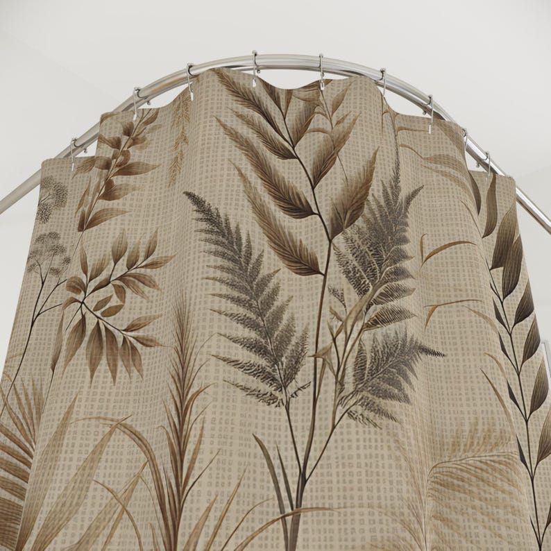Botanical Herb Nature Shower Curtain - Boho Bath Decor & Gift For Home & Garden Lovers