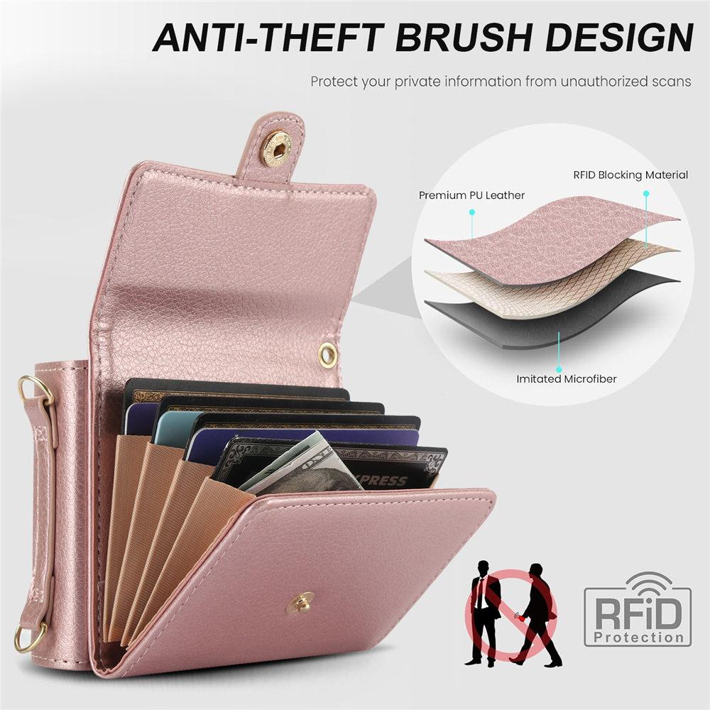 Luxus Crossbody Kartensteckplatz Geldbörse Lederhülle Für OPPO Find N3 Flip N2 Flip Langes Lanyard Riemen Hülle Coque