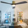 52-inch ceiling fan with LED light, dimmable, DC motor, timer function (1/4/8 h), 6 speed levels