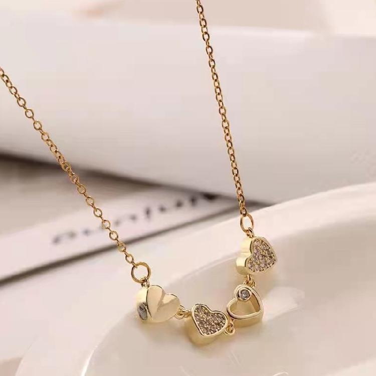 4-in-1 Wearing Lucky Four Leaf Clover Necklace for Women Love-heart Pendant