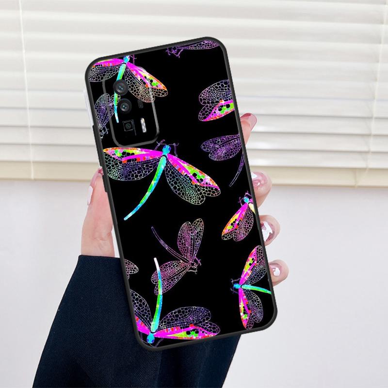 Colorful Dragonfly Cover For Xiaomi 14 13 15 Ultra 11T 12T 13T 14T Pro POCO X7 Pro X3 X5 X6 M6 F5 F6 Pro Case