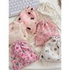 Cute Bear Cartoon Drawstring Pocket Women Drawstring Bags Cosmetic Bag Makeup Bag Large Capacity Coin Purse Coin Pouch