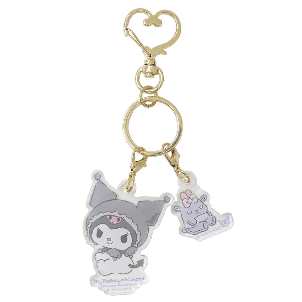 

My Melody Kuromi 50th & 20th Anniversaries Kuromi Double Acrylic Keychain