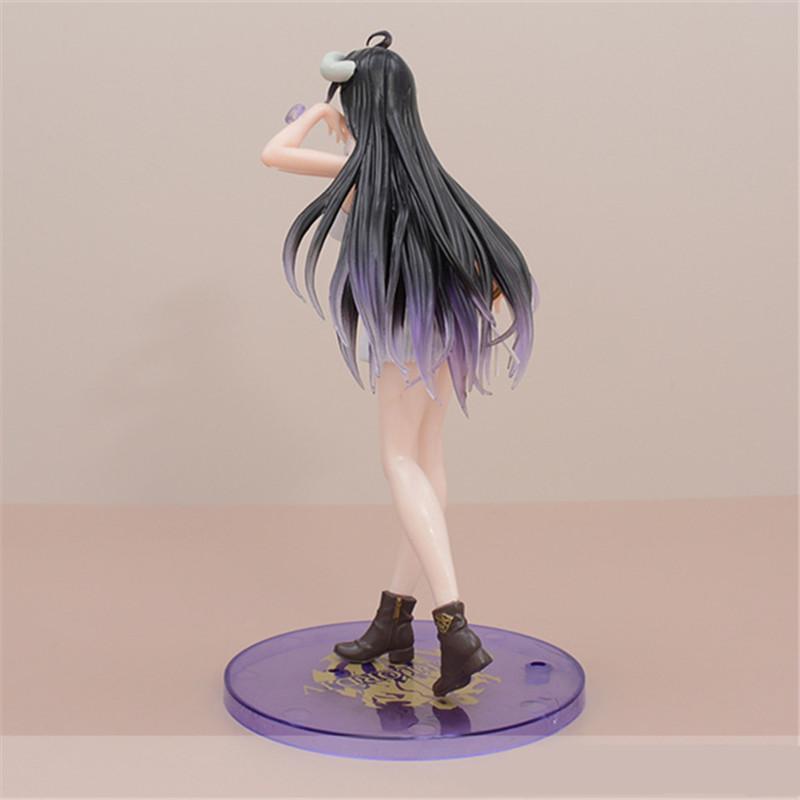 21cm Overlord Albedo Anime Figure Woolen Dress Albedo Action Figure Ainz Ooal Gown Figurine PVC Model Toys Doll Adult Collection