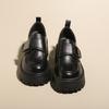 Zhike~ Platform High-heeled Loafers Women's Spring New 2025 Platform Muffin Small Leather Shoes British Style Single Shoes