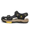 Men's Outdoor Top Layer Leather Large Size Beach Sandals Summer Casual Men's Vacation Beach Shoes Fashion Outdoor Non-Slip Beach Sandals