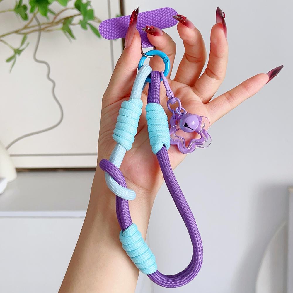 

With Star bell Pendant Cellphone Straps Hanging Cord Mobile Phone Lanyard Short Wrist Strap Charm Anti-lost Chain Women Keychain Polyester / Nylon