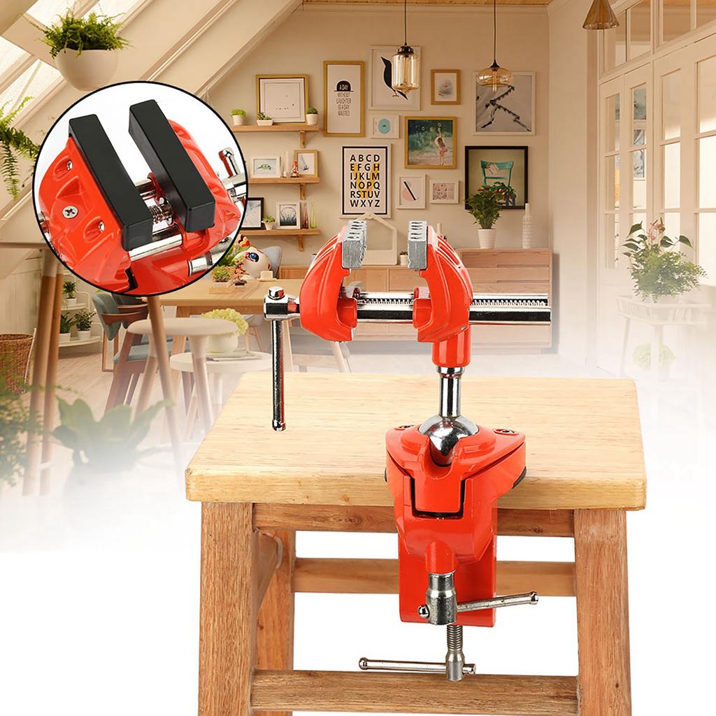 Mini 360 degrees Rotating Clamp Vise Adjustable 70mm Jaw Width Vise Table Clamp for Workbench Woodwork