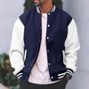 Stile Invernale Uomo Plus Velluto Taglia Europea Felpa Cardigan Giacca da Baseball