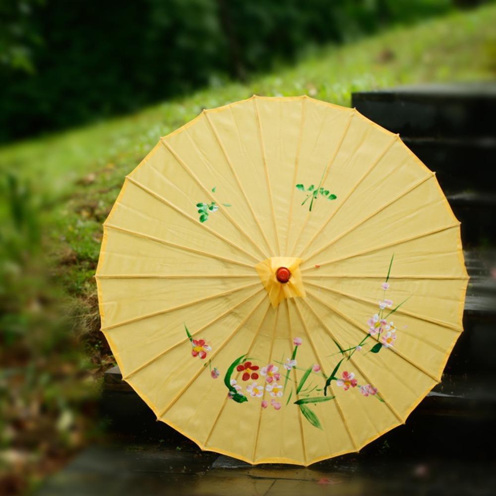 Classical DIY Painting Paper Umbrella Vintage Oil Paper Umbrella  Kindergarten