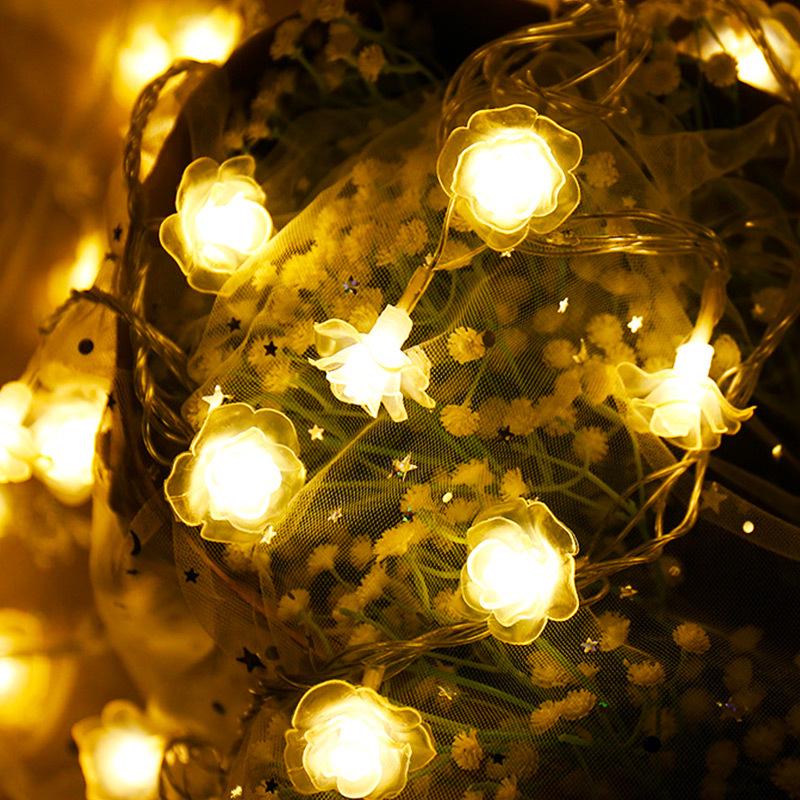 Cherry Blossom Waterproof Solar String Lights for Outdoor Garden and Balcony Décor