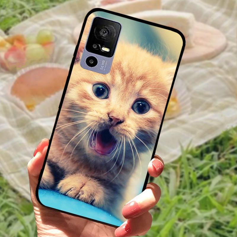 Weiche TPU-Handyhülle für TCL 40R 5G Stoßfeste Schwarze Schutzhülle Bumper für TCL 40 R 5G Schöne Modische Handy-Rückseite Fundas Coques