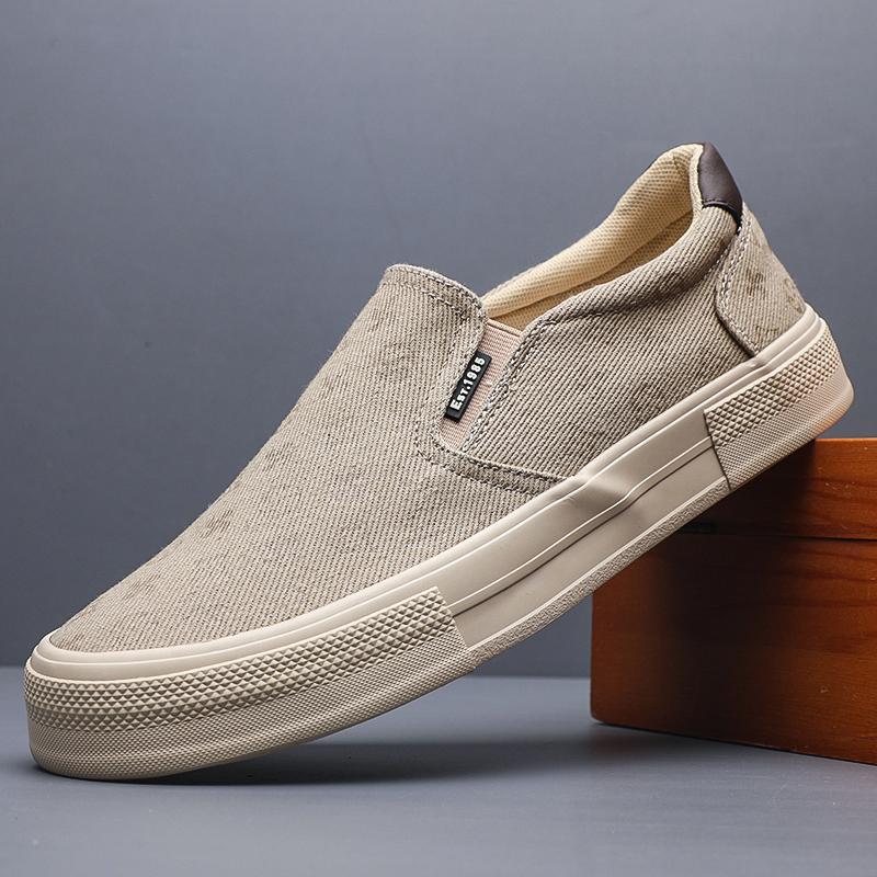 

Мода Новая Мода Мужские парусиновые туфли Черные кроссовки Мужские парусиновые туфли Для улицы Ходьба Слипоны Дышащие Мужские повседневные спортивные туфли SS25818 38 хаки