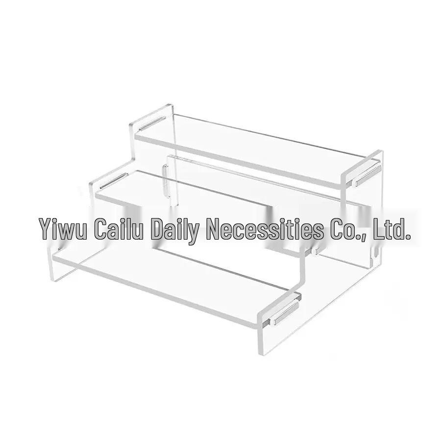 Three-Tier Acrylic Display Stand for Anime Figures, Cakes, and Perfume