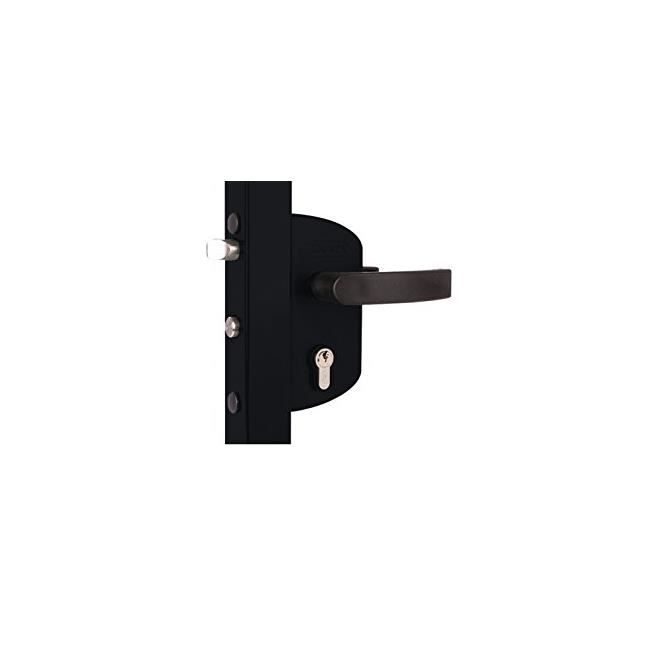 Noir Lakz P1 économique Jardin/Piétonne Verrou de portail avec Smklqf2 Polyamide portillon Restez en RAL 9005 par Locinox