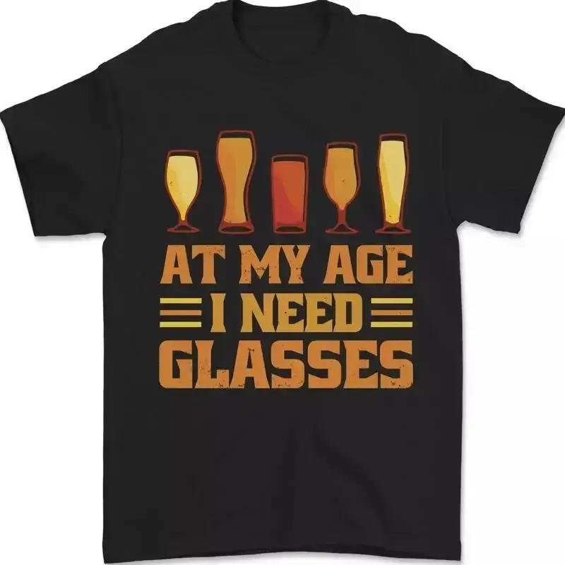 Bira Kadehleri Komik Alkol Yaşlılık Unisex Tişört